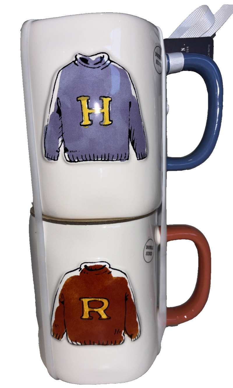 Rae Dunn Harry Potter Ron Wesley Sweater Best Mates Double Sided Mug Set of 2